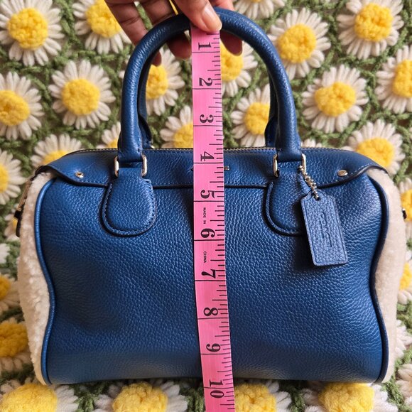 Coach Shearling Mini Bennett Satchel Bag + Matching Wristlet - Picture 7 of 15